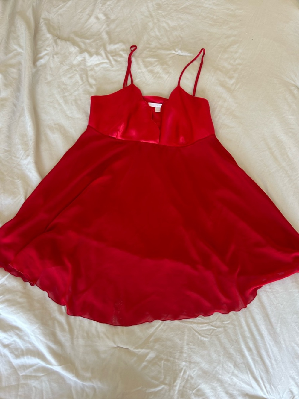 Victoria's Secret Red Satin Slip
